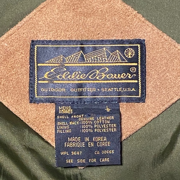 Eddie Bauer Leather Vest - Picture 3 of 3